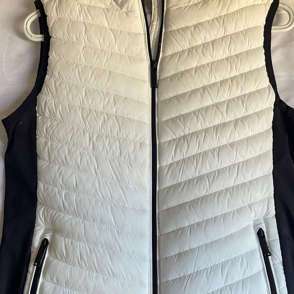 Calvin Klein Jeans Black and White Quilted Vest